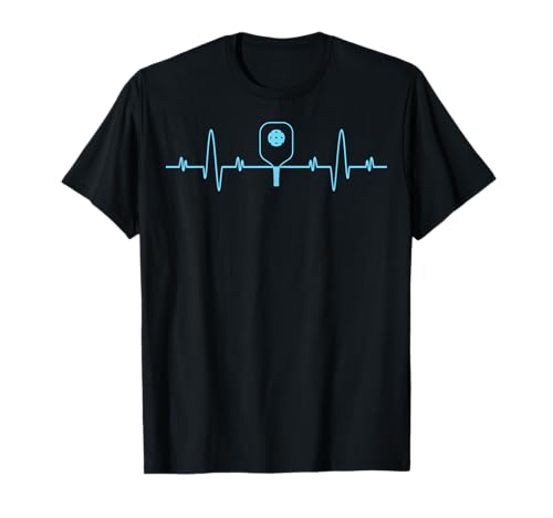 Pickleball Player Heartbeat Shirt - Pickleball Paddle...