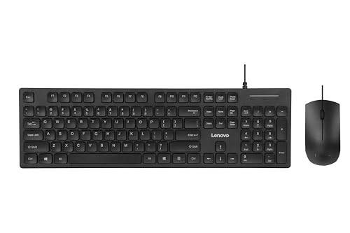 Lenovo 305 USB-C Wired Keyboard & Mouse Combo, Black...