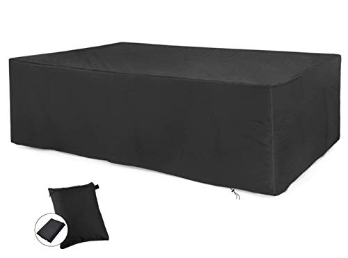 CDGroup Funda para Muebles de Jardín Impermeable Funda para Mesa para Mobiliario de Exterior Funda para Mesa de Jardín Funda para Muebles al Aire Libre Rectangular Cubierta 200x160CM