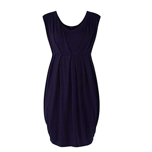 POLG Roupas de maternidade modernas para grávidas, sem mangas, vestido colado ao corpo, sexy, cor li