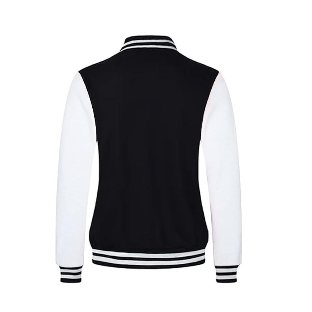 evzosrz Men's Varsity Jackets Color Block Long Sleeve
