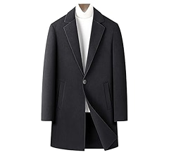 【希少】general research/check g-coat/wool/M Qolkmuiy-GJ Men's Modern Fit 3/4 Length Overcoat Autumn