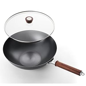Zwilling dragon 12 inch carbon steel wok with lid  urban country home decor