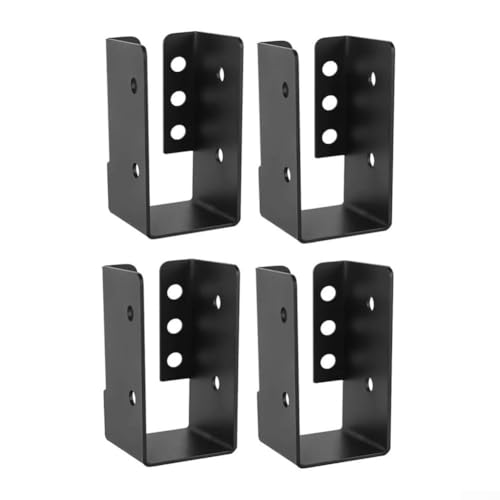 4 soportes de madera para vigas de viga a viga para soportes de madera de 2 x 4 con metal resistente a la intemperie y adecuados para aplicaciones en exteriores e interiores