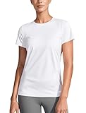 Women's Activewear T-Shirts Crewneck Dry Fit(Off White,L)