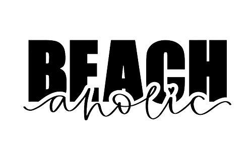 Makarios LLCBeach Aholic MKR Decal Vinyl Sticker |Cars Trucks Vans Walls Laptop|Black|5.5 x 2.0 in|MKR1519