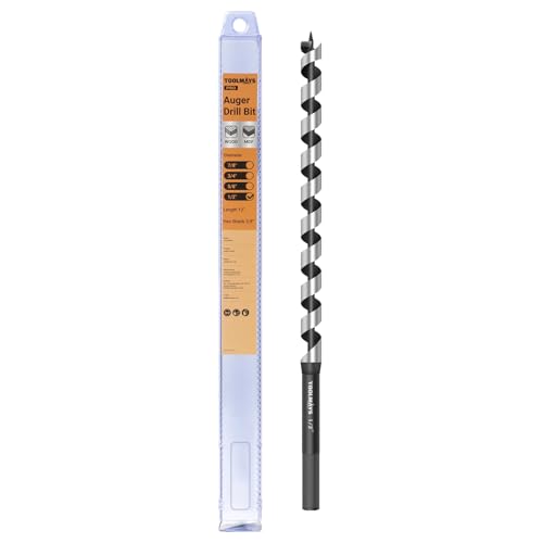 TOOLMAYS 1/2 x 12 Inch Auger Drill Bit for Wood