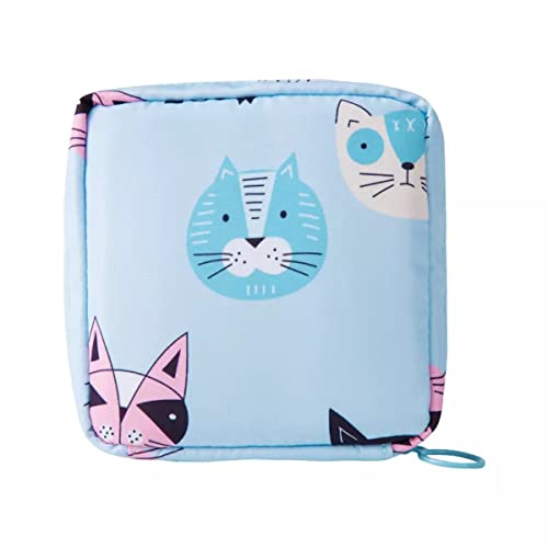 Image of Adorable Pink Peri - Reusable Sanitary Napkin Pads Storage Bag Portable for Women Girls | Made of Nylon + Water Resistance + Reusable | Zero Waste Period (Cat 2)