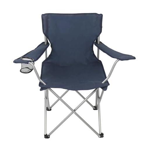 CNEIESD Outdoor Camping Chairs Quad Folding Portable with Cup Holder Camp Chair for Beach, Lawn, Outdoor Sports Portable Chair (Blue)