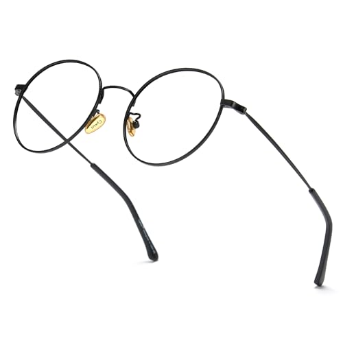 Image of Cyxus Blue Light Blocking Glasses - Lightweight Round Metal Frame Computer Eyewear, Anti Eye Strain Glasses for Men Women