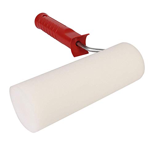Image of KAPIL Painting Tools Combo of 1 Premium Paint Tray for 9 inch Paint Rollers, and 1 KAPIL Wall Paint 6 INCH Foam Roller (Imported Premium) - White Colour