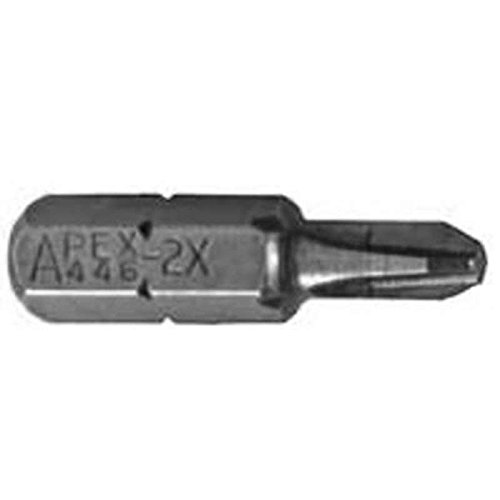 Limited Clearance Phillips Head Insert Bit for 1/4" Hex Drive, #2 x 1" Long