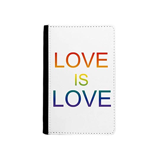 Étui portefeuille de voyage LGBT arc-en-ciel Love is Love en simili cuir avec blocage RFID