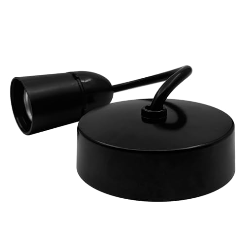 Vector 6 Inch Ceiling Pendant Set – Black, B22 Bayonet Cap Lamp Holder, 100W Max, Adjustable Cable, Ideal for Kitchen, Bedroom & Living Room - Image 3