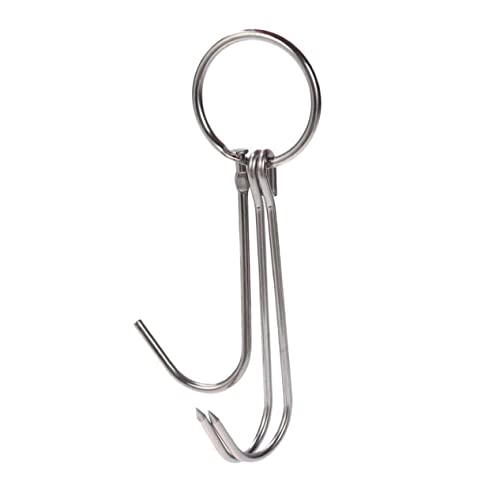 OFFSCH 6pièces Crochets à Viande Acier Inoxydable Crochets Doubles Pour Suspendre Viandes Pour Barbecue Séchage Et Fumage De Diamètre