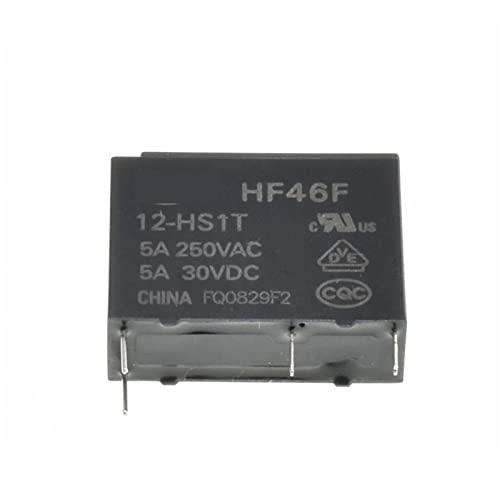 Relés de 4 pines HF46F-12-HS1T 12VDC con conmutación eficiente de 5A en corriente alterna