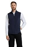 Mountain Warehouse Alder Mens Gilet - Lightweight Body Warmer, Comfortable Gilet Vest, Quick Drying Fleece, Zip Up Spring Summer Coat - Perfect for Layering Dark Blue XL