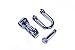 Chrome Skull Adjustable Paracord Metal Shackle - 5 Pack