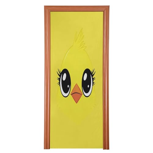 FLildon Duck Cartoon Face Door Cover Decoration, Party Accessory Porch Decor for Festive Ornament Room Door Covers 32 x 79 Inch