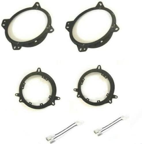 6x9 Inch Front and 5.25"/6.5"/6.75" Rear Door Speaker Install Bracket Mount Plates + Wire Harness -Made for Toyota: 2007-2023 Tundra