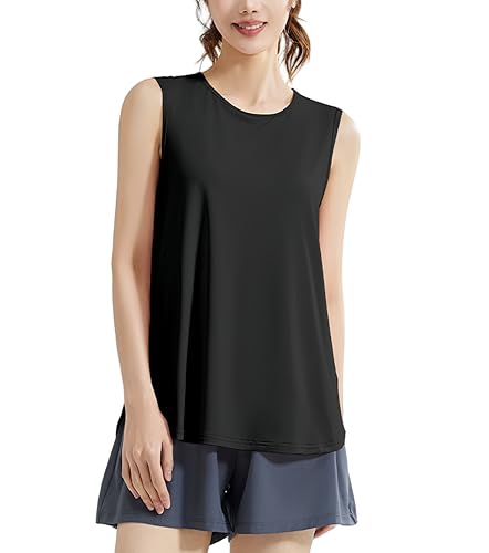 Cloudstop ヨガウェア レディース スポーツTシャツ ゆったり フィットネスウェア トップス 2way ノースリーブ ストレッチ 吸汗速乾 トレーニング 体型カバー