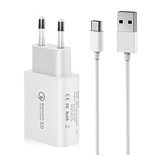Cargador Rápido con Cable USB C para Samsung Galaxy S20 FE/ S10/ A71/ S10/ S9/ S8/ A20e/ A21s/ A51/ A50/ A70/ A80/ A90, S10e (EPTA20, Blanco)