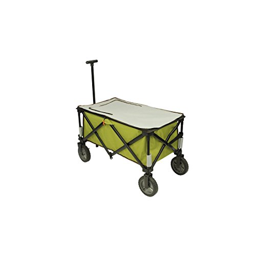 10T Cooler Trolley XL - Faltbarer Bollerwagen mit 65L Kühlfach für Strand, Camping - Handwagen mit robuster Stabilität und Leichter Manövrierbarkeit
