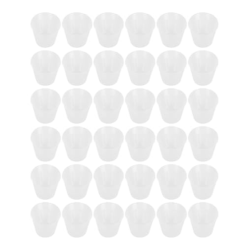 FONDOTIN 36 Pezzi Vasi Trasparenti per Piantine 10 CM Drenaggio e Ventilazione Ciotole per Piantare Orchidee e Piante Grasse Materiali Plastici Sicuri e Resistenti per Giardinaggio e