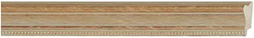 Picture Frame Moulding (Wood) 100ft Bundle - Traditional Antique Gold Finish - 1.5" Width - 3/8" Rabbet Depth