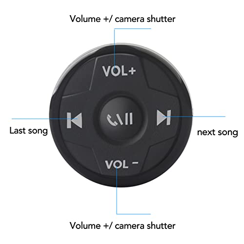 Télécommande Bluetooth moto et vélo étanche bouton multimédia pour volant iOS Android