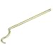Aexit Metal 6mm Hooks Dia Handle Hook Shape Tip Rebar Tying Bending Tool Screw-in Hooks Gold Tone