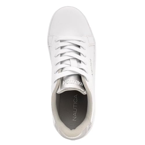 Image of Nautica Platform Sneakers for Womens Fashion Trendy Shoes White Casual Sneaker Thick Sole Everyday Walking Shoes