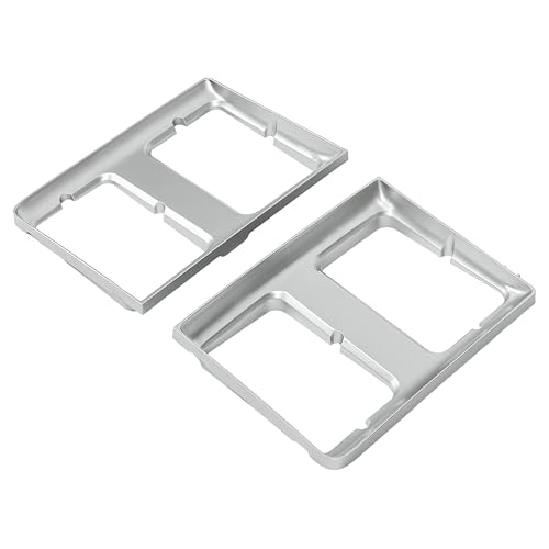 HECASA Pair Headlight Bezel Compatible with 1985-1988 Chevy Chevrolet GMC C/K/R/V Series Truck Blazer Jimmy Replacement for GM2512126 GM2513126 Headlamp Trim Cover Silver Driver & Passenger Side by HECASA - Image 4
