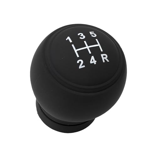 Ferianl Car Gear Shift Knob Cover, 5 Speed Right Round Gear Shift Knob Covers, Silicone Anti Skid Protector, Universal Interior Accessories for Most Vehicles (Black)