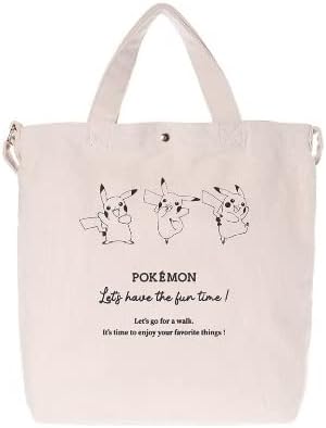 Amazon ポケットモンスター帆布2wayトート ショルダー バック ポケモン ピカチュウ アクシズ トートバッグ