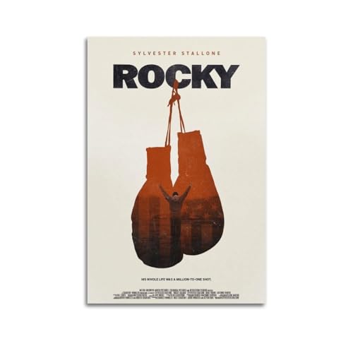 HUWYREWQRH Rocky Posters - Póster estético de pared para decoración de pared, lienzo vintage, para sala de estar, dormitorio, 60 x 90 cm, estilo sin marco
