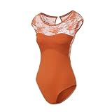 Lanbodance Women's Sleeveless Lace Leotard for Ballet Dance Costume Ballerina Gymnastics Dancewear