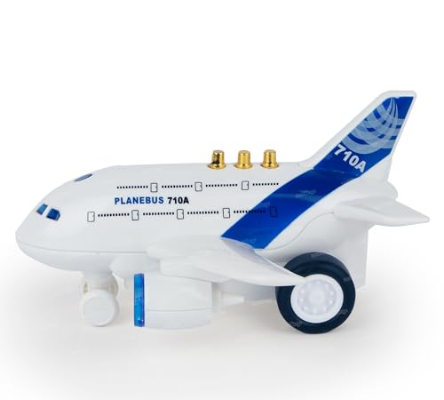 Image of Zest 4 Toyz Friction Powered Toy for Kids Airbus Aeroplane Toy with Light Sound for Babies Airplane Toy for Boys and Girls 2+ Years