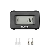 NInE-ROnG Digitaler Betriebsstundenzähler für Wartung, AC/DC 5V bis 277V, IP68 Wasserdicht, mit LCD Display, Snap-in Montage, für Rasenmäher, Generator, Kompressor, Traktor, Golfwagen, Marine usw