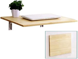 Ldfzq Wall Mounted Drop-Leaf Table, Fold Down Workbench, Pine Wood Folding Desk, Hanging Side Table For Small Space Kitchen Study Bathroom Balcony