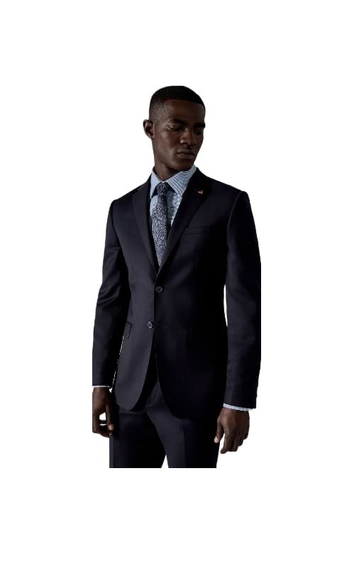 NWT Ted Baker of London Men's Performance Plain Suit Jacket Navy Blue Wool 46 Short