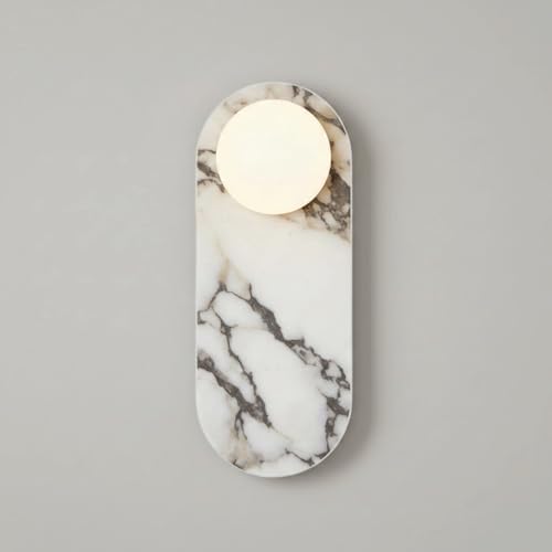 Luz de tocador dorada con detalles de mármol auténtico y esfera de vidrio para salones de lujo 2