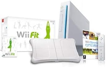 Nintendo Wii Console (Includes Wii Sports) + Wii Fit Bundle - UK PAL Version (Limited Stocks)