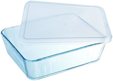 Pyrex Rectangular Dish with Plastic Lid, 0.8L