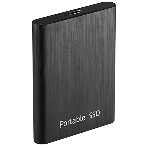 Preisvergleich Produktbild GUOHAPPY Mobiles tragbares Solid-State-Laufwerk mit tragbarer externer SSD-Festplatte Hochgeschwindigkeits-USB3.1 Gen2 Typ-C Externe Festplatte für PC / Laptop / Windows / Mac OS, 14TB,Black