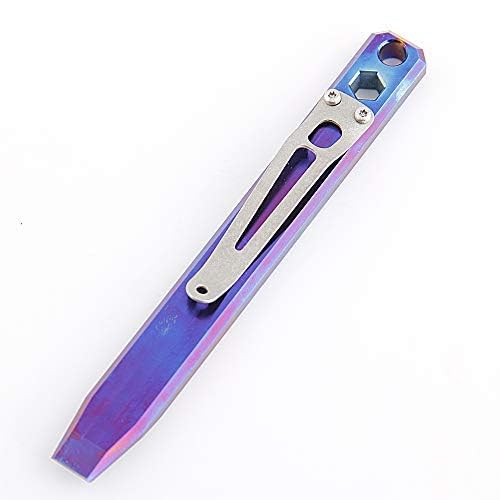 Hamans Lega di titanio EDC Pry Bar Multi Tool Mini Crowbar multifunzionale portatile EDC strumento, apribottiglie, strumento di emergenza all'aperto