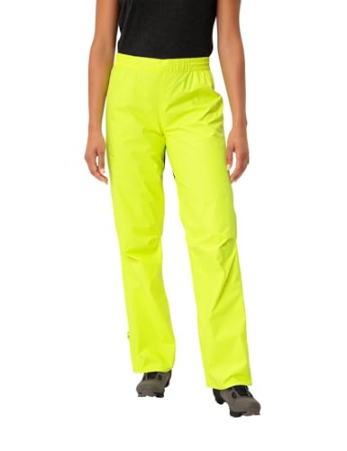 VAUDE Regenhose Damen Drop Pants II, wasserdicht, leicht, neon Yellow, 38 – Ansicht 2