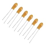 sourcing map Lot de 6 condensateurs au tantale 3,3 uF 35 V jaune radial électrolytique tre...