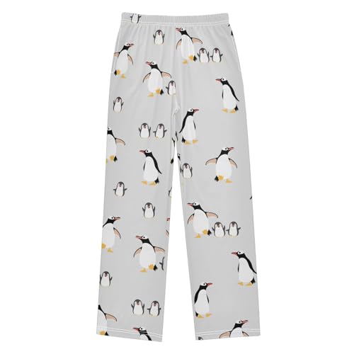 ZZXXB Penguins Have Fun Boys Long Pants Soft Trousers Elastic Waist Kids Lounge Bottoms with Pockets S-XL