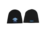 8' EMS Star of Life Embroidered Winter Beanie Skull Cap hat Paramedic (Black)